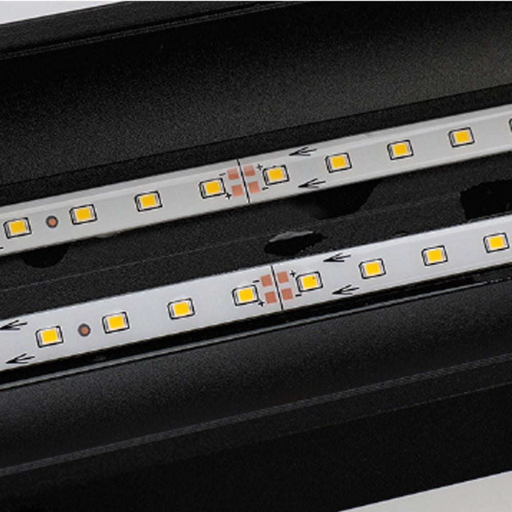 Minimalistische LED Außenwandleuchte Linear Schwarz Alternate