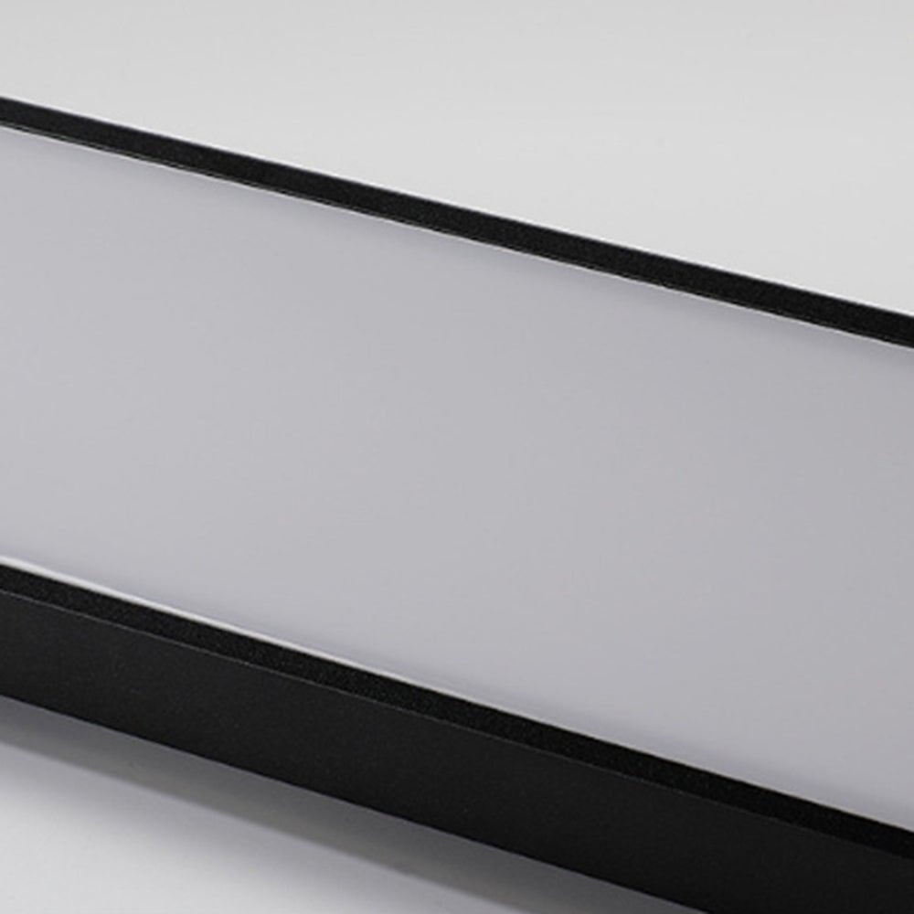 Minimalistische LED Außenwandleuchte Linear Schwarz Full