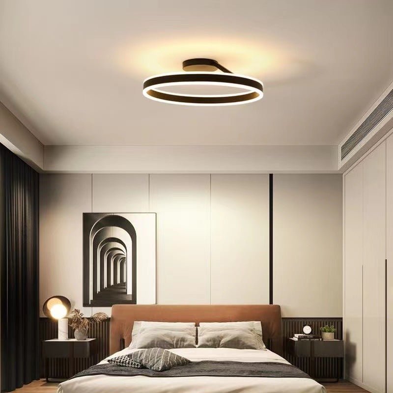 Minimalistische LED Deckenleuchte mit Einzelring Back