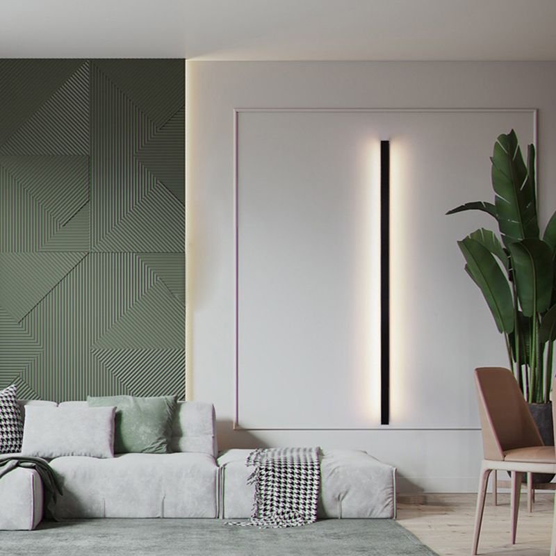 Minimalistische LED Wandleuchte aus Acryl Linear Close Up
