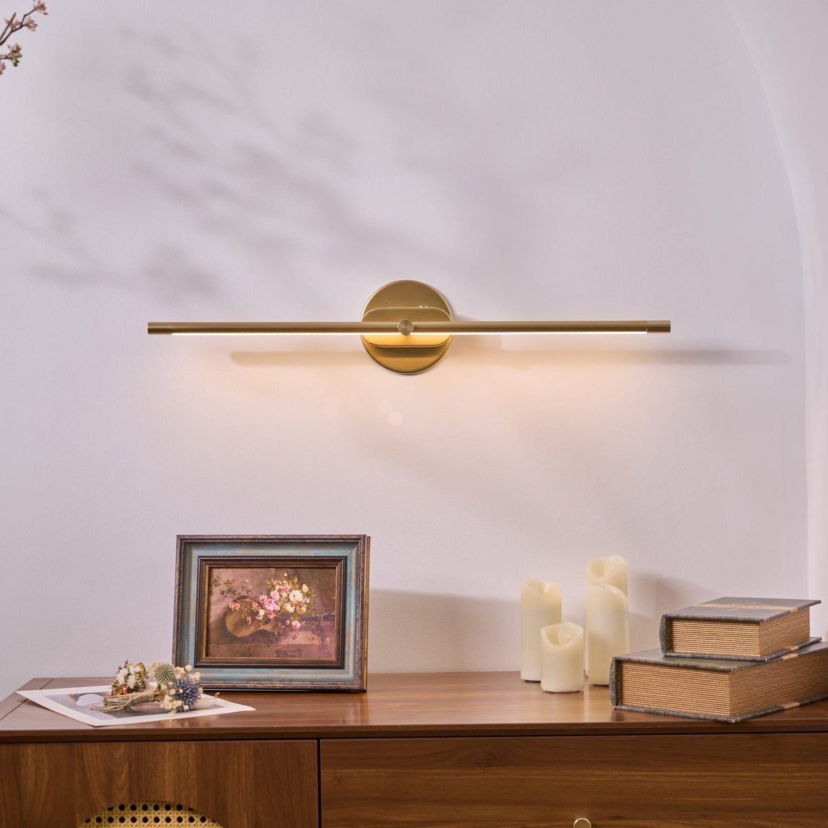 Minimalistische LED Wandleuchte mit Touch Dimmer Aufladbar Back