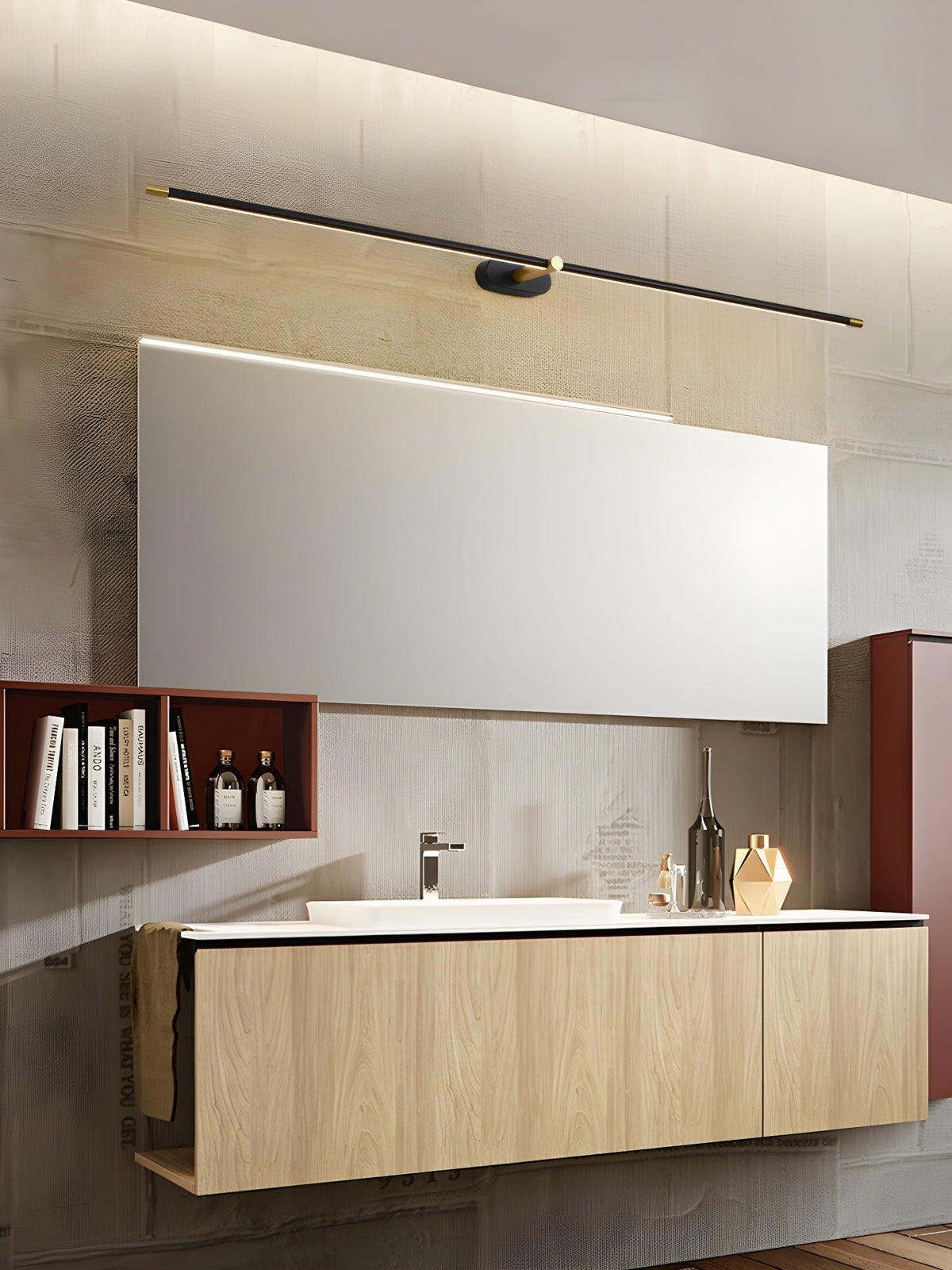 Minimalistische LED Wandleuchte mit Touch Dimmer Aufladbar View 13