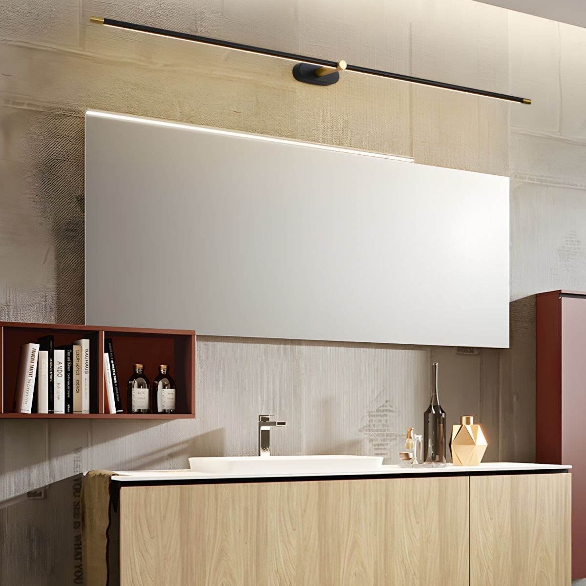 Minimalistische LED Wandleuchte mit Touch Dimmer Aufladbar View 17
