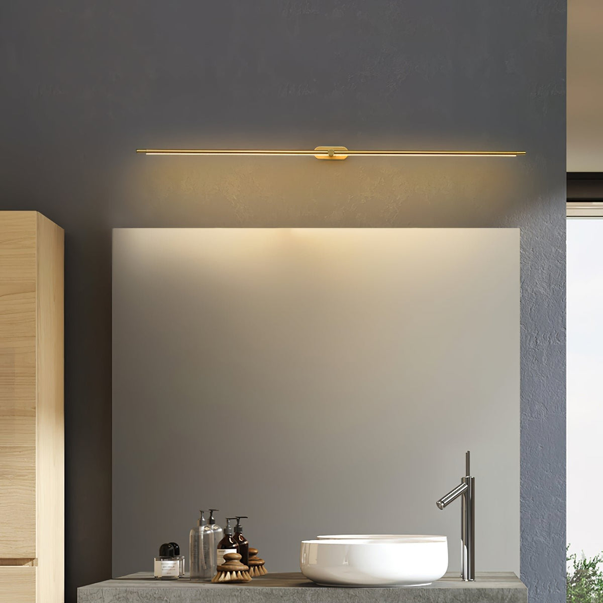 Minimalistische LED Wandleuchte mit Touch Dimmer Aufladbar View 23