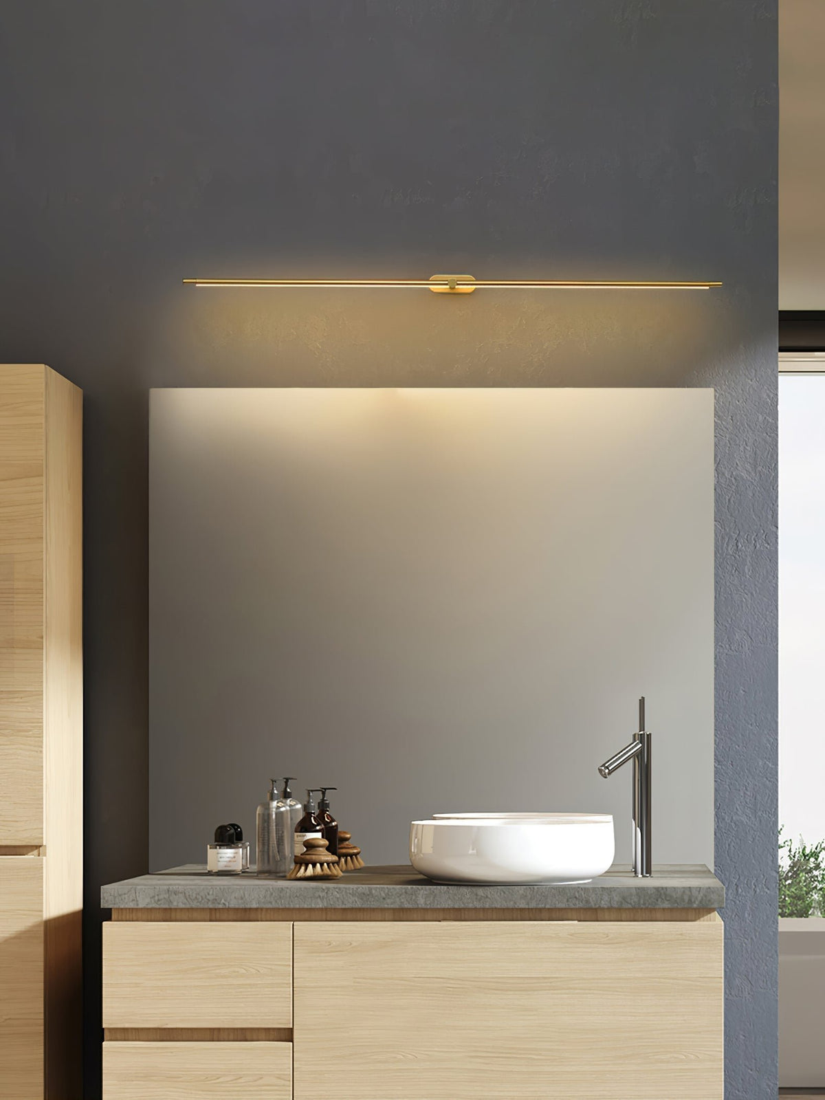 Minimalistische LED Wandleuchte mit Touch Dimmer Aufladbar View 30
