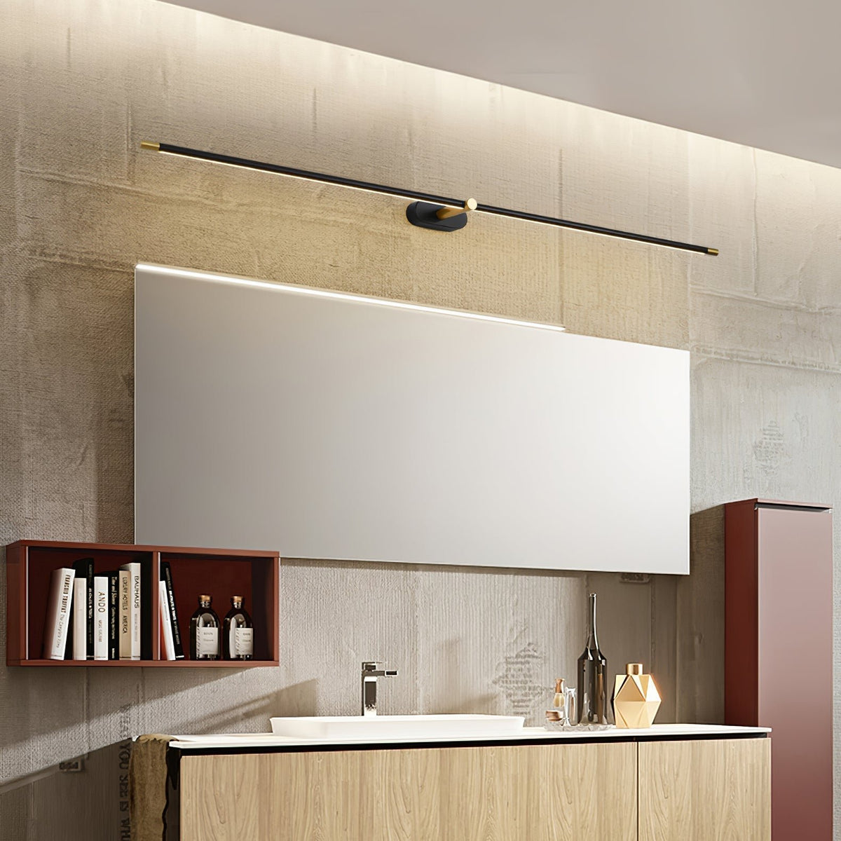 Minimalistische LED Wandleuchte mit Touch Dimmer Aufladbar View 35