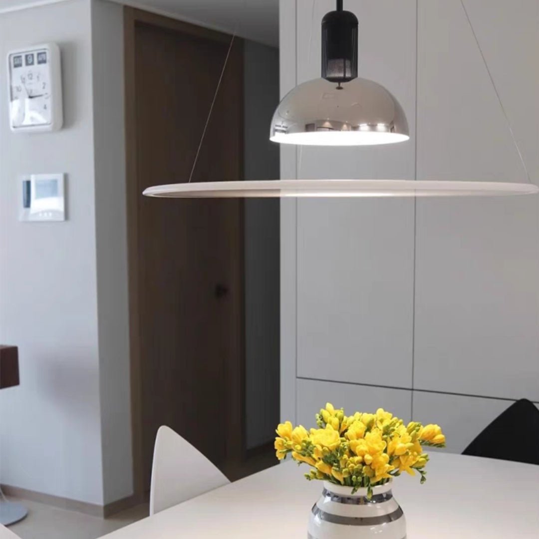 Minimalistische Metall LED Hängeleuchte mit Glockenschirm View 22
