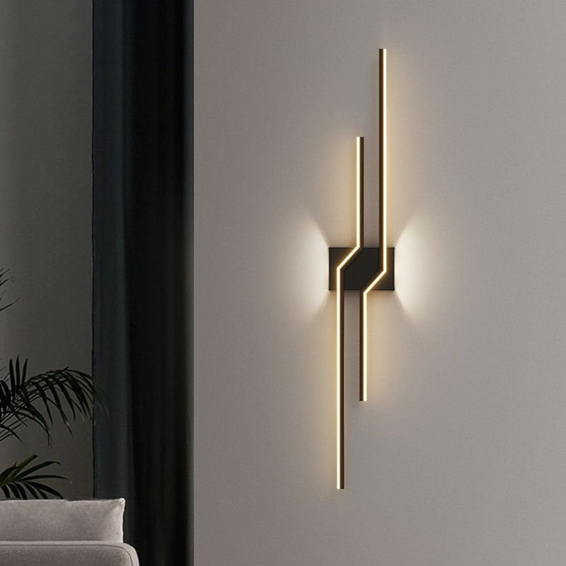 Minimalistische Metall Wandleuchte Linear LED Back