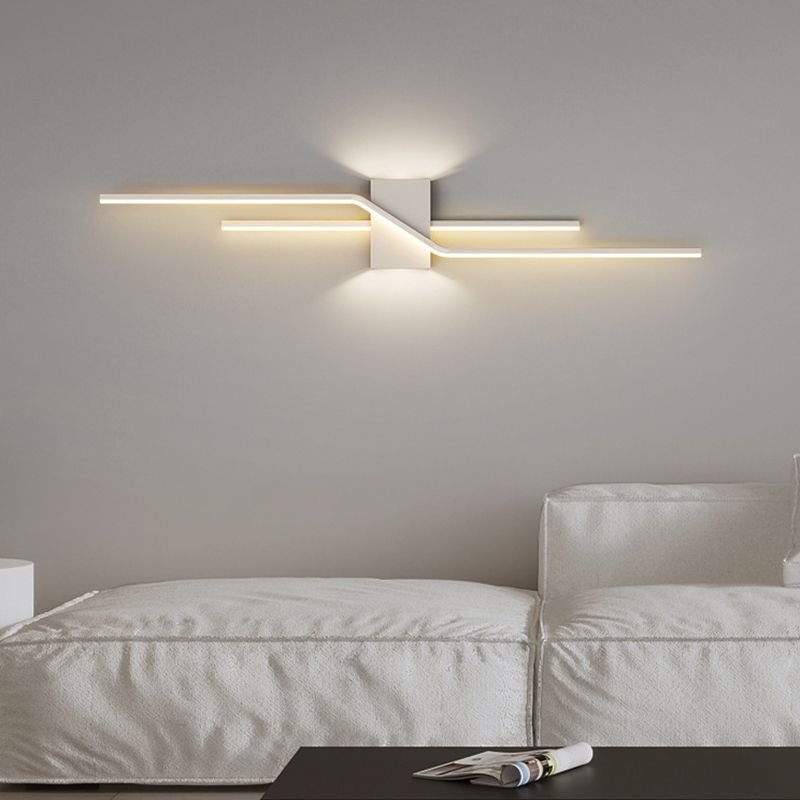 Minimalistische Metall Wandleuchte Linear LED Side