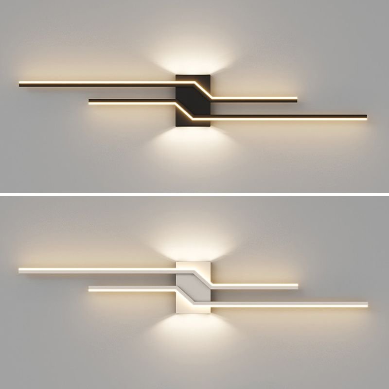 Minimalistische Metall Wandleuchte Linear LED View 11