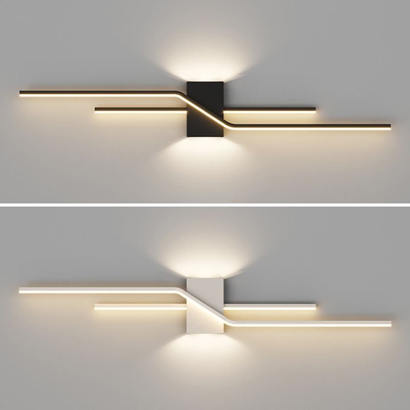 Minimalistische Metall Wandleuchte Linear LED View 12