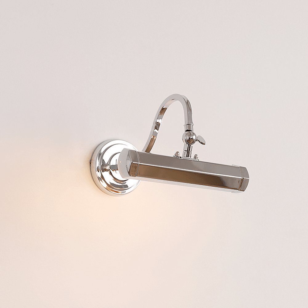 Minimalistische Metall Wandleuchte mit Schwanenhals G9 Close Up