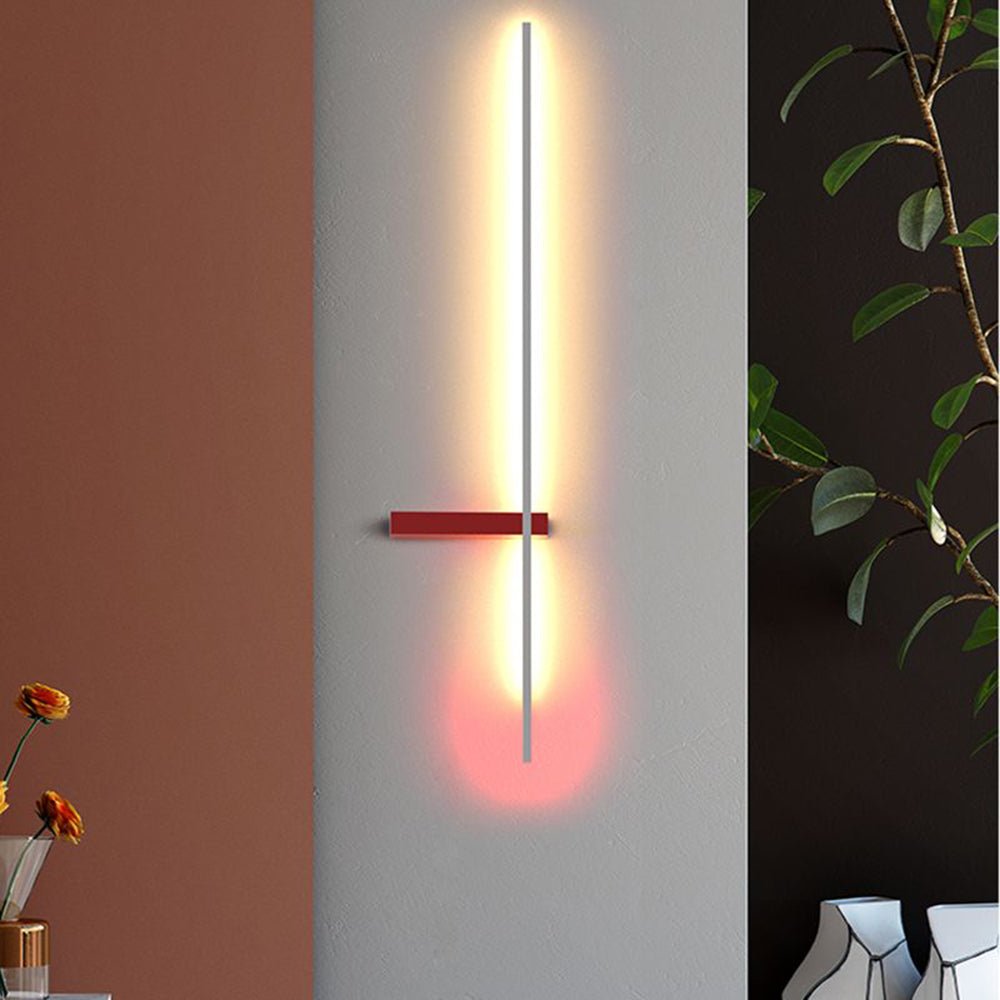 Minimalistische Multicolor LED Wandleuchte Linear Front