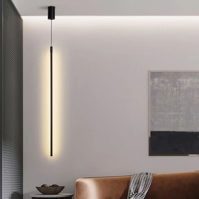 Minimalistischer Aluminium Zylinder LED Pendelleuchte Verstellbar Close Up