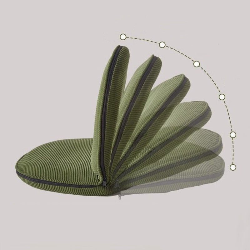 Minimalistischer Cord Polsterstuhl Oval klappbar Back