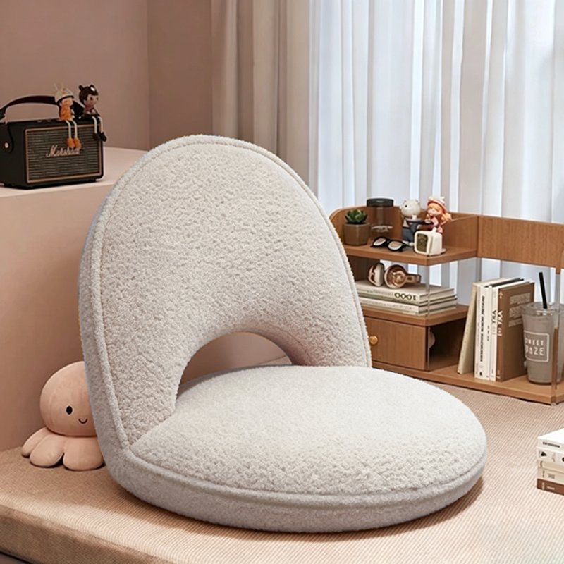 Minimalistischer Cord Polsterstuhl Oval klappbar View 11