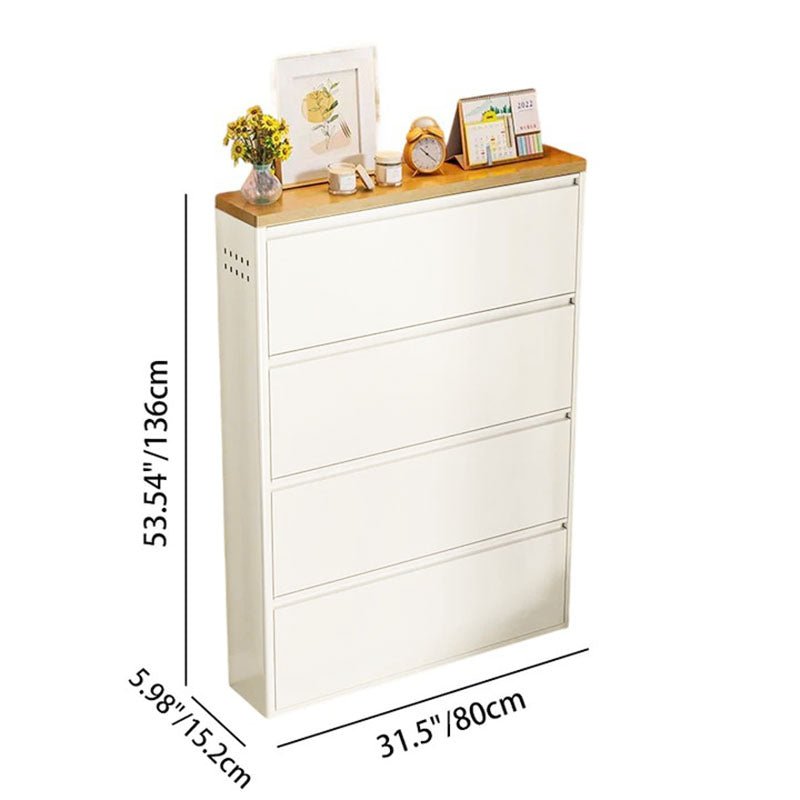 Minimalistischer Stahl Schuhschrank Schmaler Kippschrank Alternate