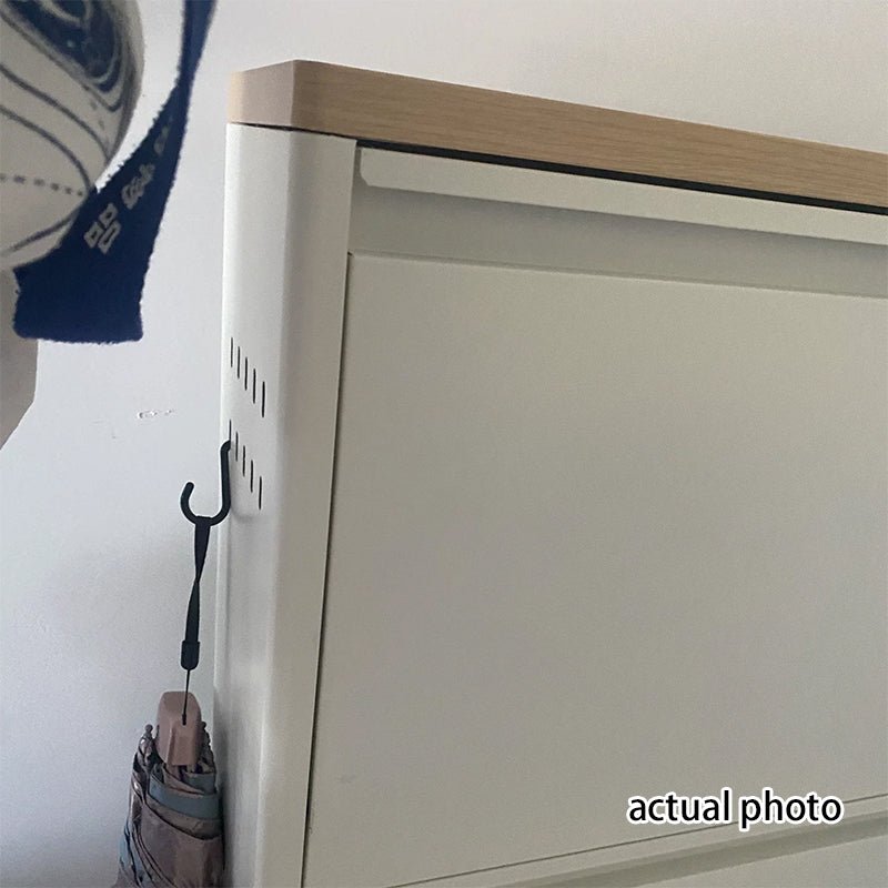 Minimalistischer Stahl Schuhschrank Schmaler Kippschrank View 24