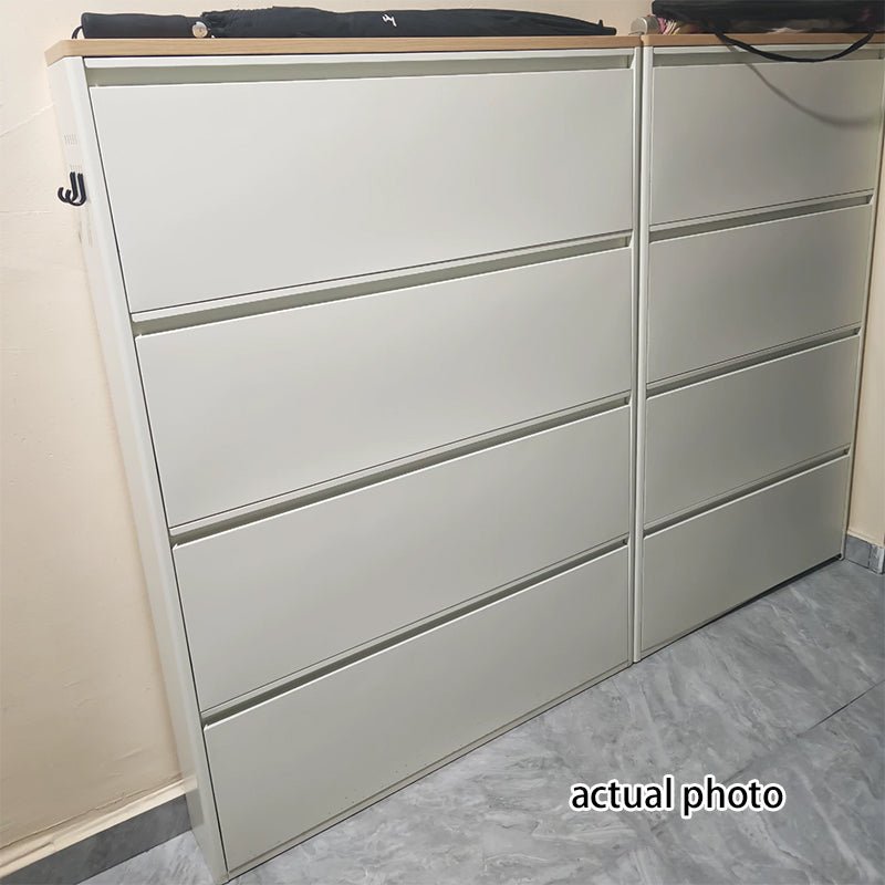 Minimalistischer Stahl Schuhschrank Schmaler Kippschrank View 29