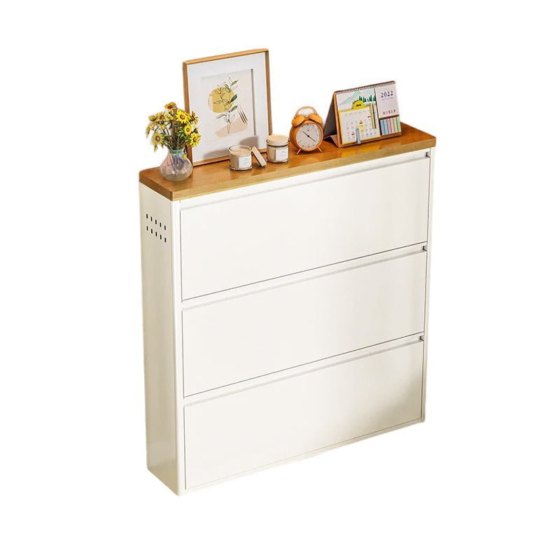 Minimalistischer Stahl Schuhschrank Schmaler Kippschrank View 31