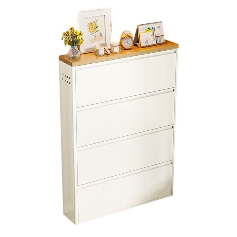 Minimalistischer Stahl Schuhschrank Schmaler Kippschrank View 32