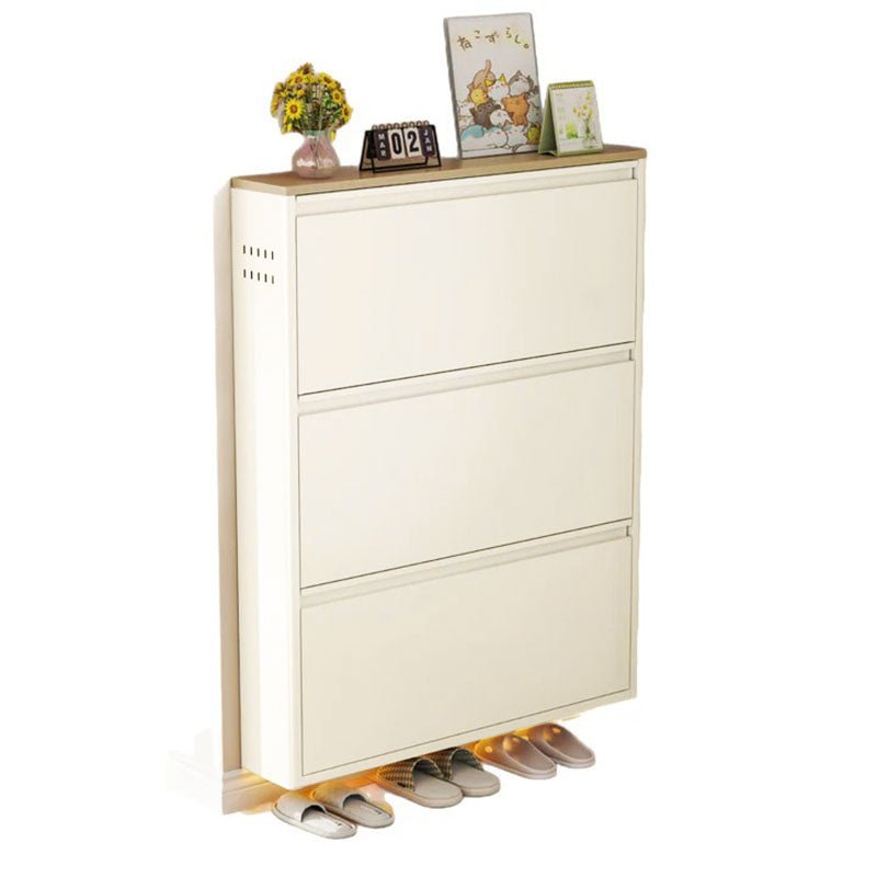 Minimalistischer Stahl Schuhschrank Schmaler Kippschrank View 33