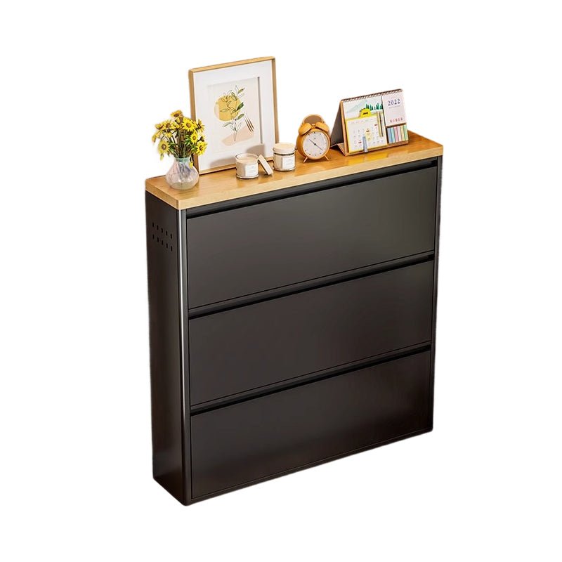 Minimalistischer Stahl Schuhschrank Schmaler Kippschrank View 34