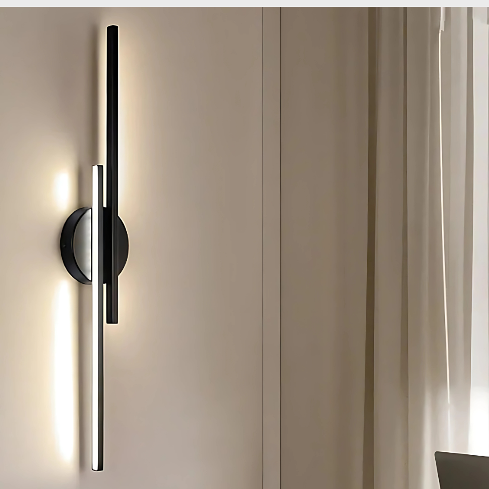 LED-Wandleuchte aus Eisen in Schwarz