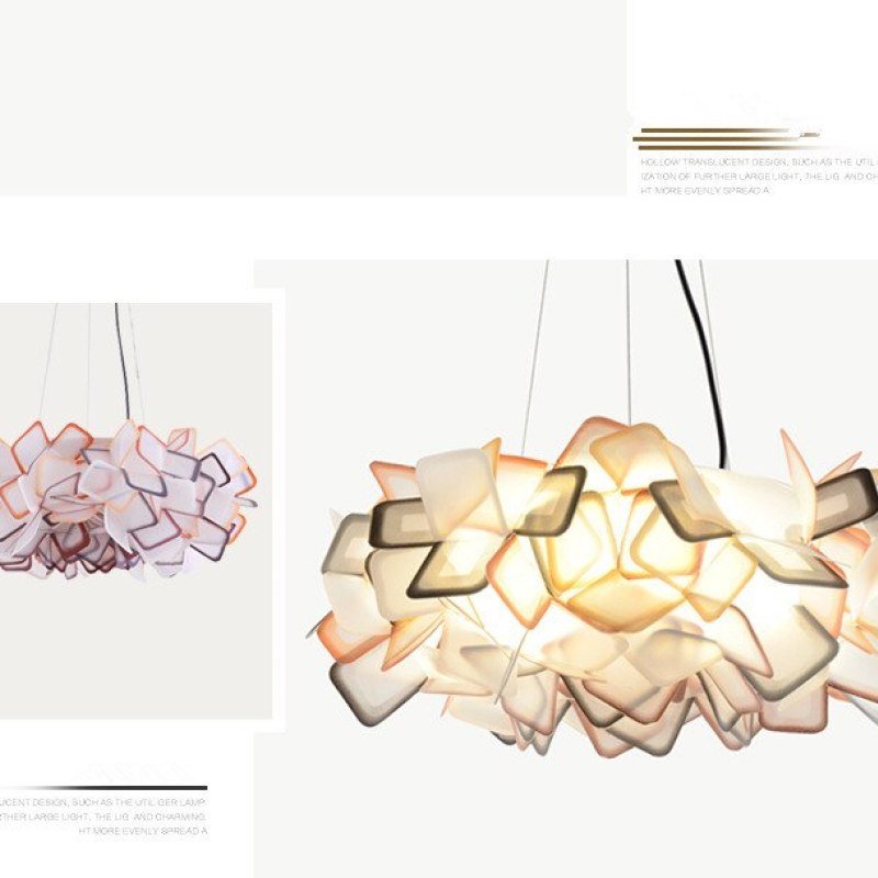 Moderne Acryl LED Hängeleuchte mit Blumen Design Alternate