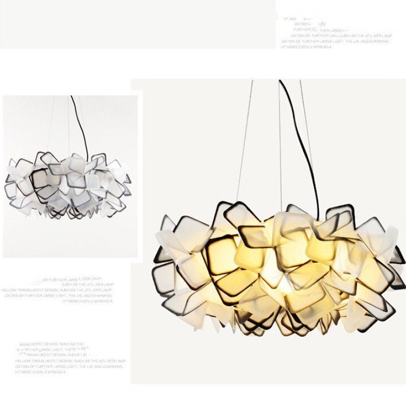 Moderne Acryl LED Hängeleuchte mit Blumen Design Angle