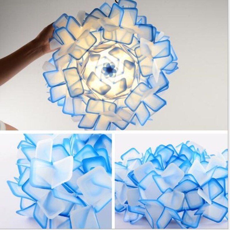 Moderne Acryl LED Hängeleuchte mit Blumen Design View 12