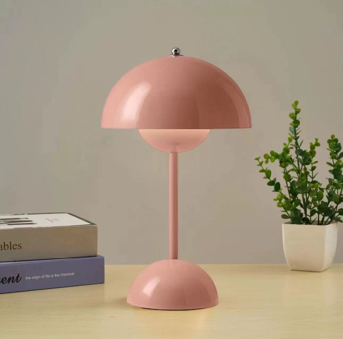 Moderne Akku Tischleuchte Kugelförmig Minimalistisch Full