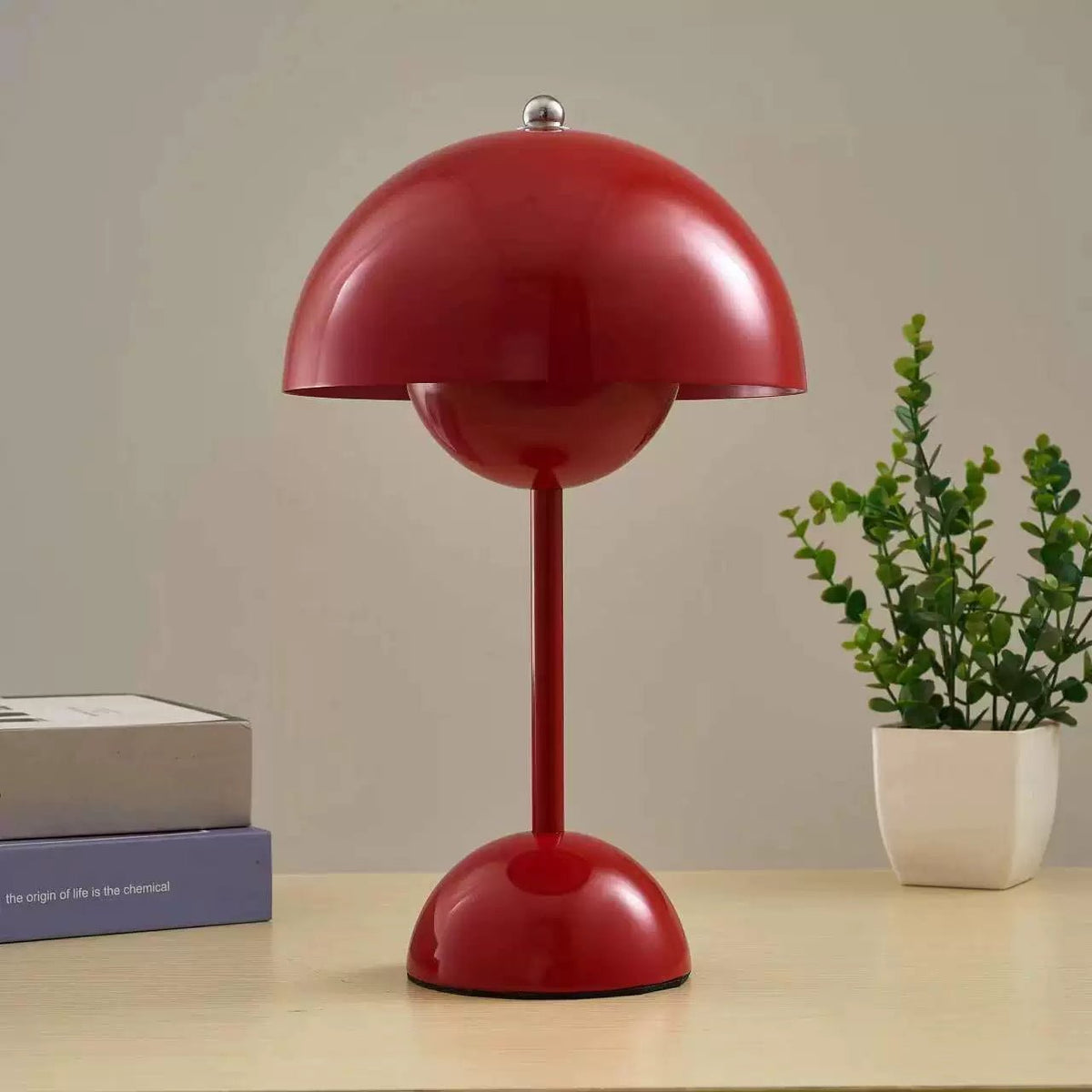 Moderne Akku Tischleuchte Kugelförmig Minimalistisch Lifestyle