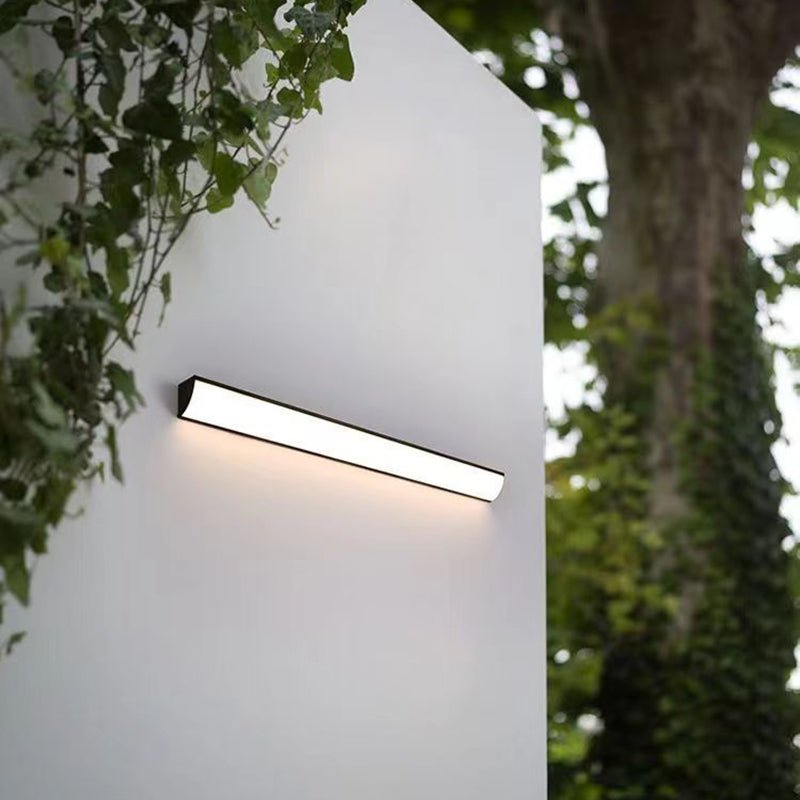 Moderne Aluminium LED Außenwandleuchte Wasserdicht Rechteckig Front