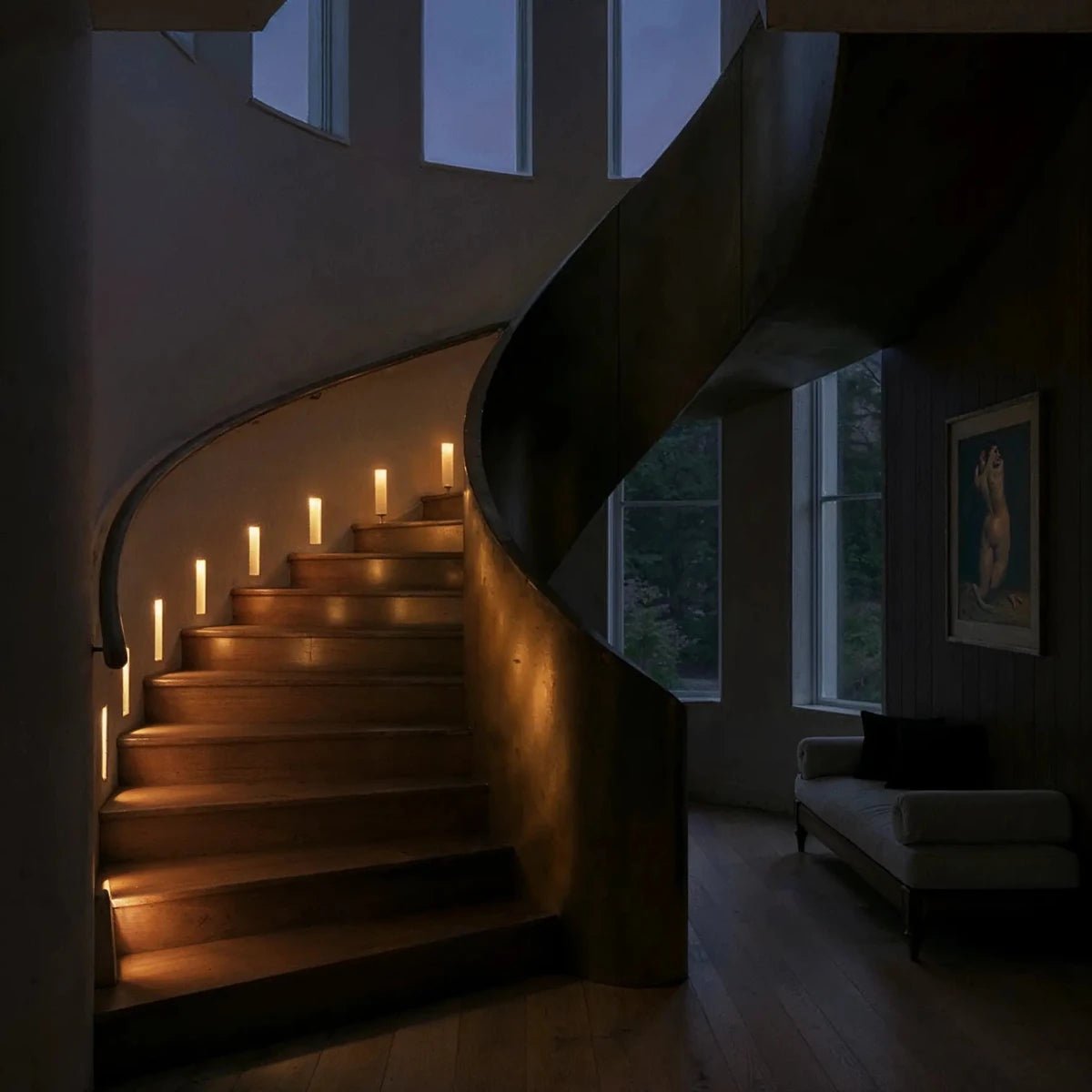 Moderne Aluminium Treppenleuchte LED Wandmontage Alternate