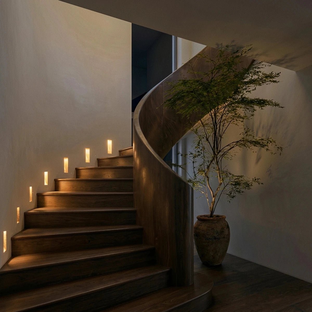 Moderne Aluminium Treppenleuchte LED Wandmontage Lifestyle