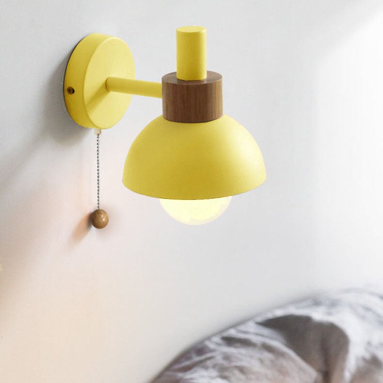 Moderne Glas Kugel Wandleuchte im Macaron Stil Angle