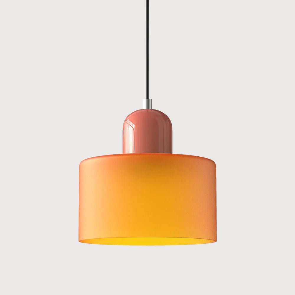 Moderne Glas Pendelleuchte im Bauhaus Stil Buntglas View 12