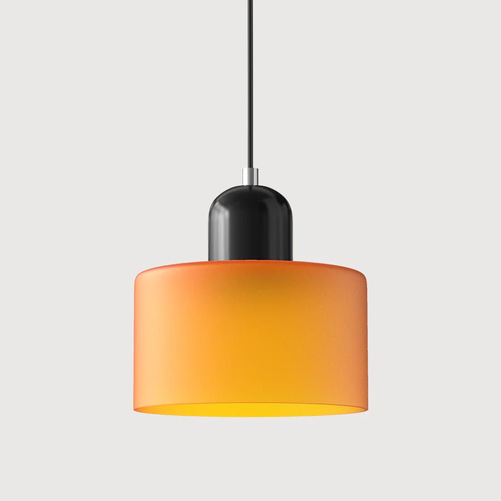 Moderne Glas Pendelleuchte im Bauhaus Stil Buntglas View 15