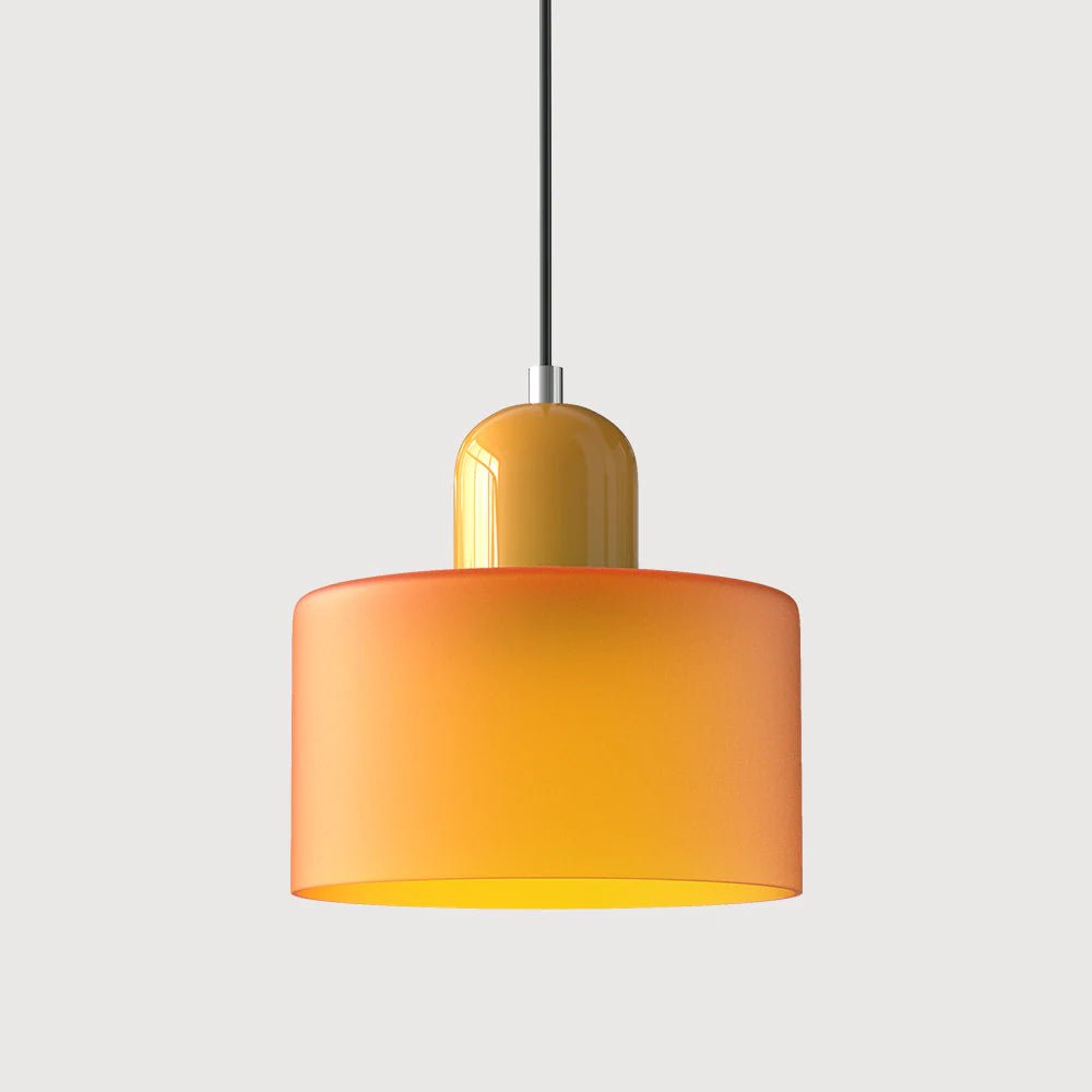 Moderne Glas Pendelleuchte im Bauhaus Stil Buntglas View 16