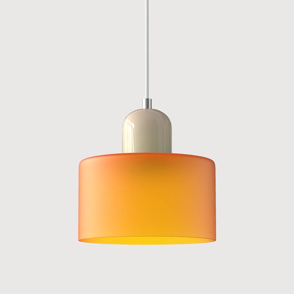 Moderne Glas Pendelleuchte im Bauhaus Stil Buntglas View 17