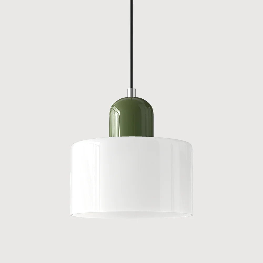 Moderne Glas Pendelleuchte im Bauhaus Stil Buntglas View 20
