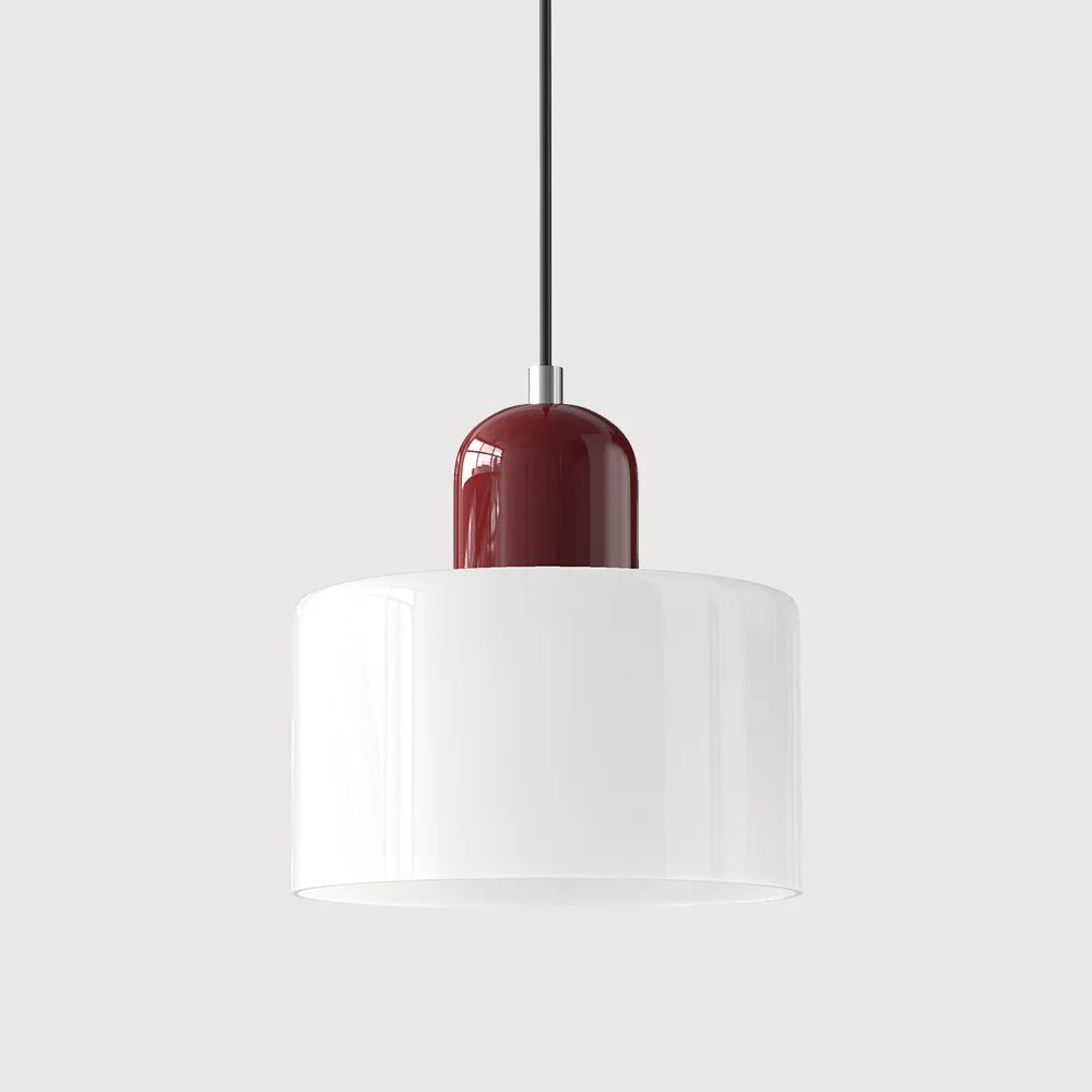 Moderne Glas Pendelleuchte im Bauhaus Stil Buntglas View 22