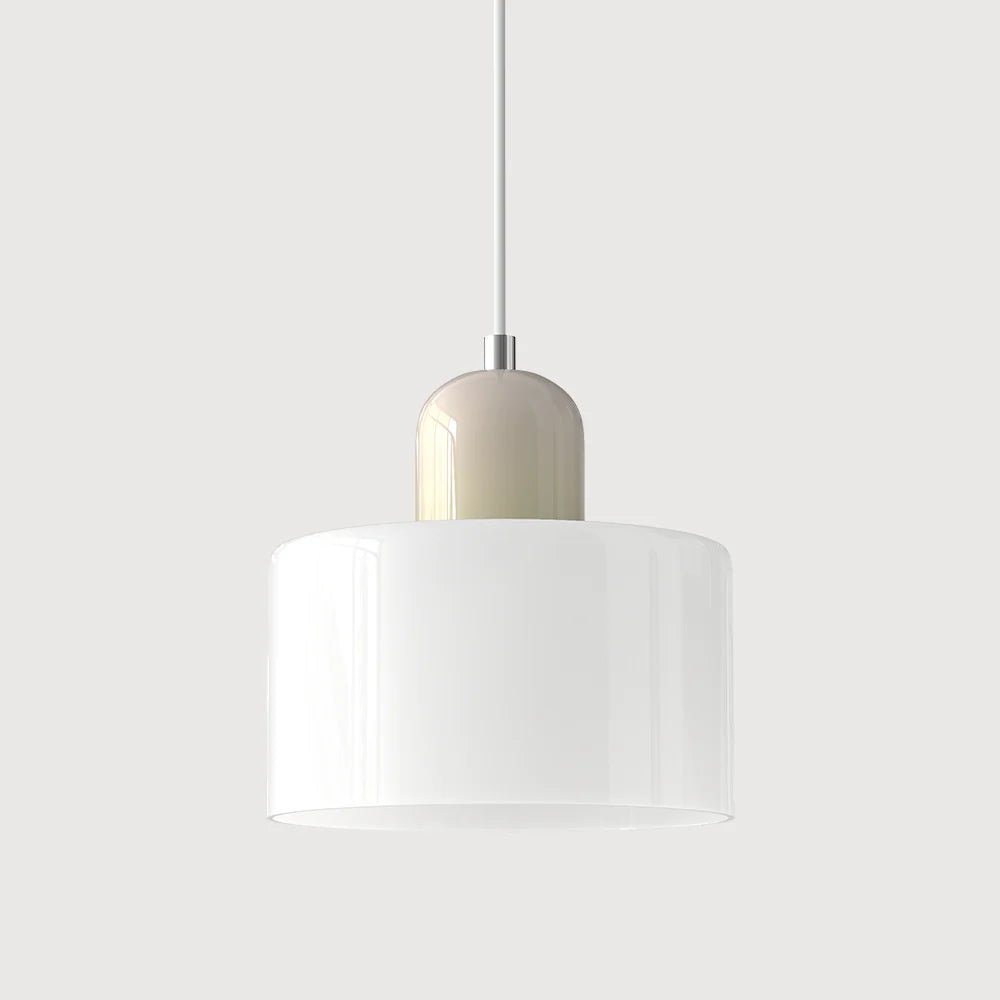 Moderne Glas Pendelleuchte im Bauhaus Stil Buntglas View 25