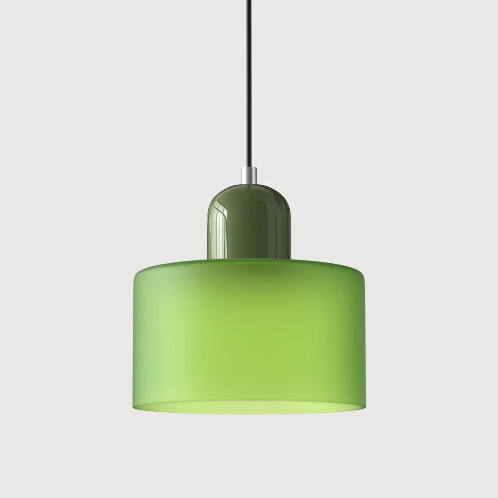 Moderne Glas Pendelleuchte im Bauhaus Stil Buntglas View 26