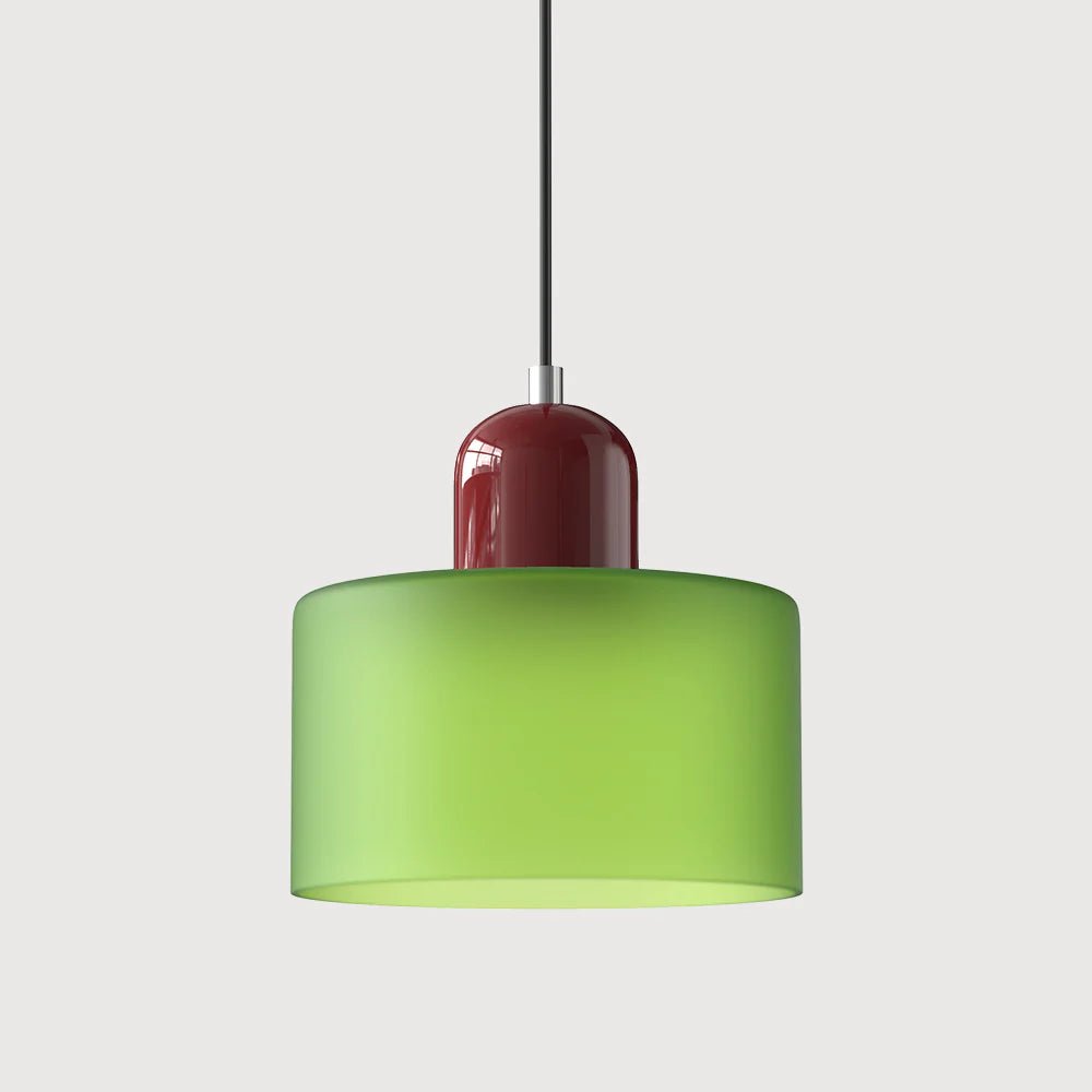 Moderne Glas Pendelleuchte im Bauhaus Stil Buntglas View 28