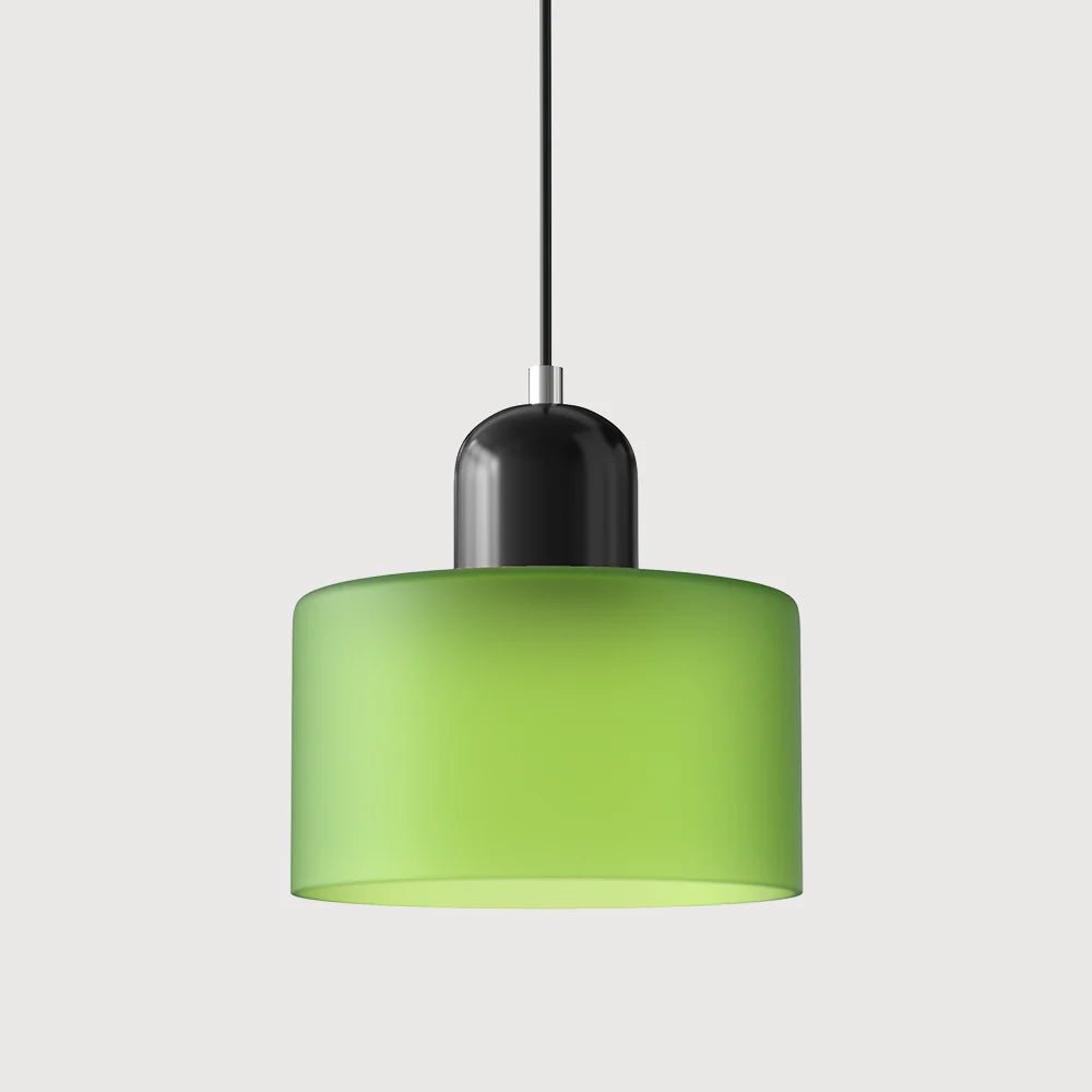 Moderne Glas Pendelleuchte im Bauhaus Stil Buntglas View 30