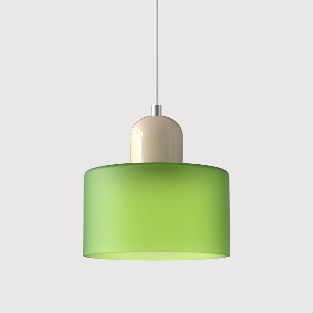Moderne Glas Pendelleuchte im Bauhaus Stil Buntglas View 33