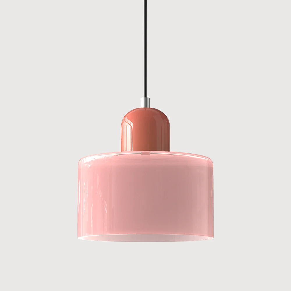 Moderne Glas Pendelleuchte im Bauhaus Stil Buntglas View 35