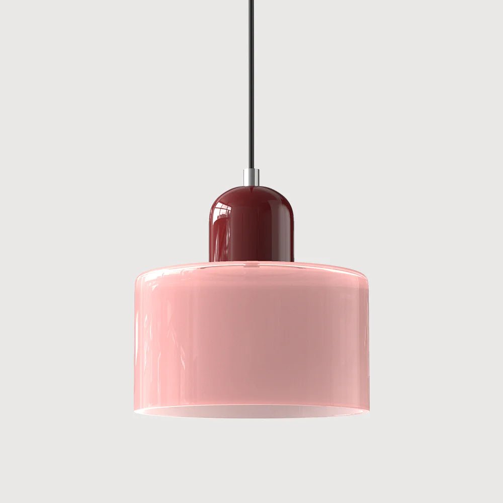Moderne Glas Pendelleuchte im Bauhaus Stil Buntglas View 36